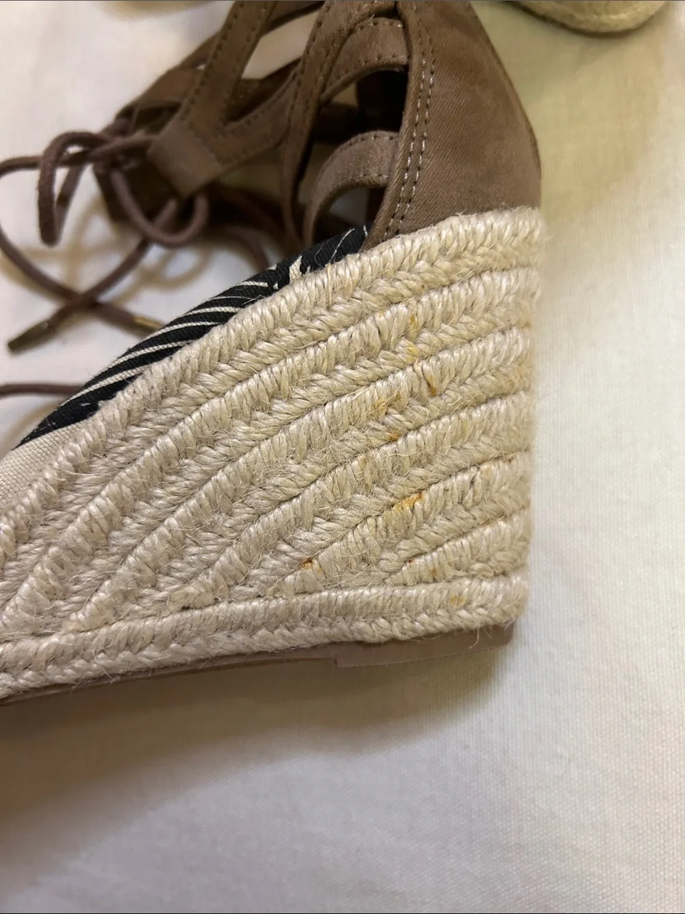 Dolce Vita Brown Lace-Up Espadrille Wedges